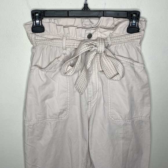 Abercrombie & Fitch paperbag ultra high waist front tie carpenter pants size XS - Picture 3 of 12
